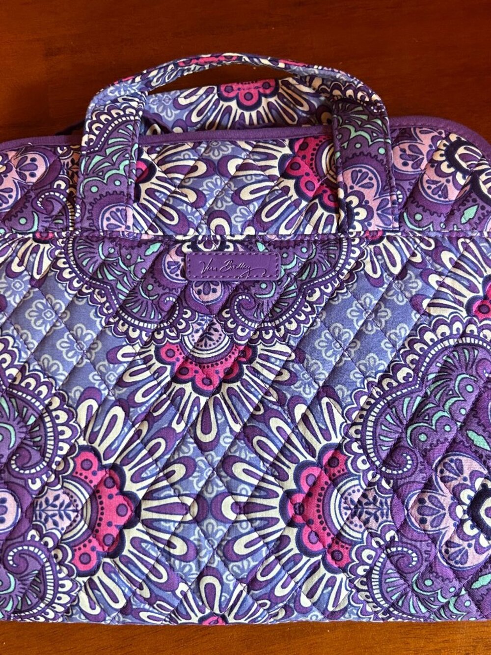 Vera Bradley Lilac Tapestry Hanging Travel Bag